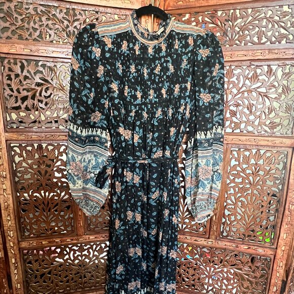 Ulla Johnson Silk Georgette Midi Dress - Picture 3 of 6